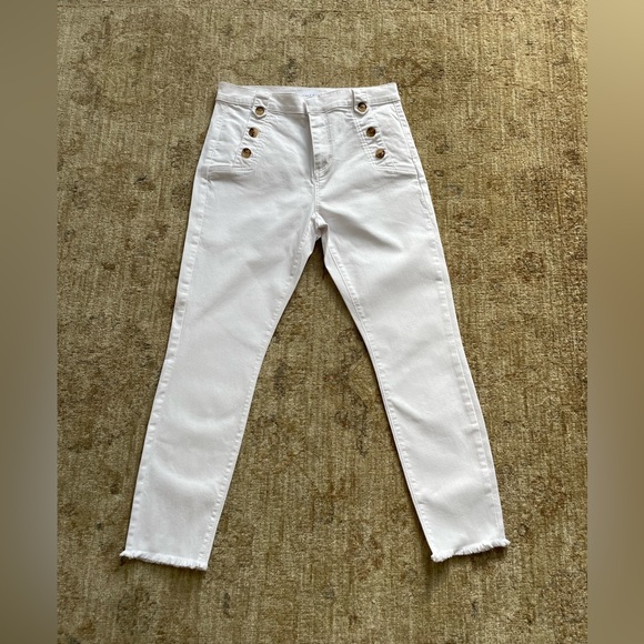 LOFT Denim - LOFT  White Jeans with Front Buttons